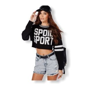 Black Graphic Sweater From Missguided